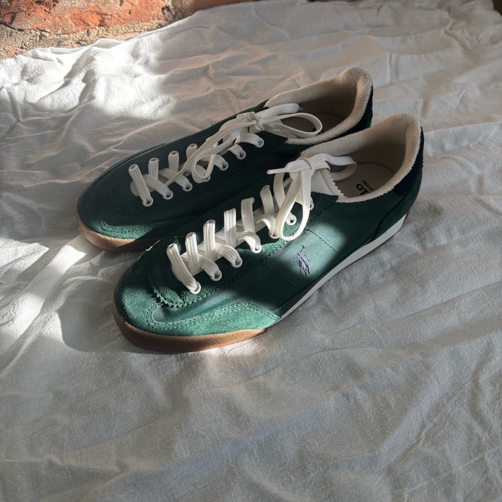 Polo Ralph Lauren Suede Green Sneakers